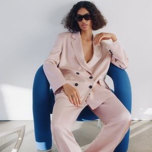 Zara Pale Pink Suit Pants (part of matching set)